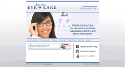 Desktop Screenshot of bellehalleyecare.com